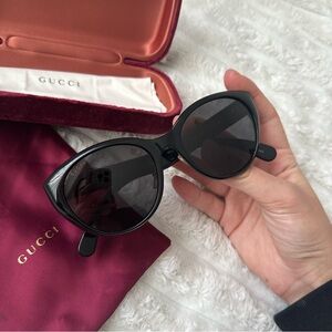 Gucci Black Cat Eye Sunglasses